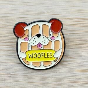 Woofles Soft Enamel Pin, Pun Pins, Meme Themed, Funny Enamel Pins, Sayings